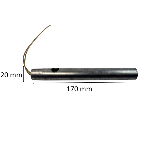 Gloeibougie rond met holster voor pelletkachels: 20 mm x 170 mm 300 Watt